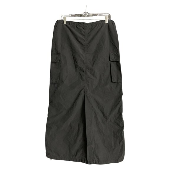 Wild Fable Junior Teens Black Cargo Midi Skirt Waist & Hem Drawstring Size XS - Picture 9 of 12